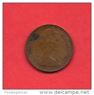 UK, 1971 Circulated Coin, 1/2 Pence, QEII, Bronze, KM 914 C1752 - 1/2 Penny & 1/2 New Penny