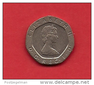 UK, 1982, Circulated Coin, 20 Pence  QEII, KM931, C1758 - 20 Pence