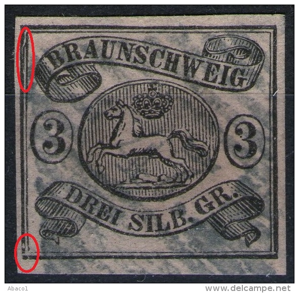 47 Wolfenbüttel Auf 3 Silbergroschen Mattrosa - Braunschweig Nr. 8a Mit Abart - Pracht - Brunswick