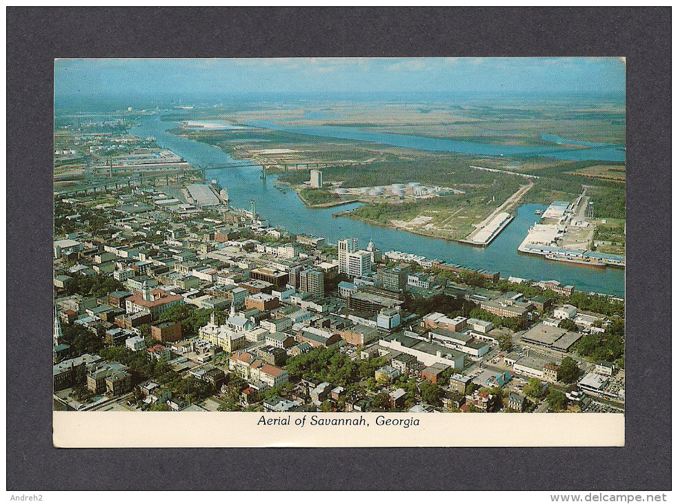 GEORGIA - SAVANNAH - AERIAL OF SAVANNAH HISTORIC CITY IN THE SOUTH - Savannah