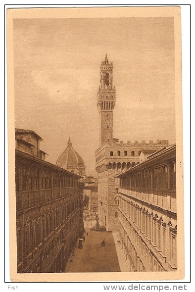 Italy & Firenze/Lisboa, Portici Degil Uffizi (1913) - Sellos Para Sobres Publicitarios