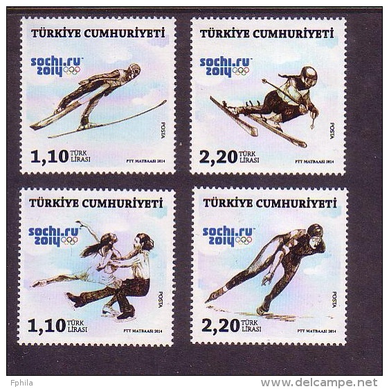 2014 TURKEY SOCHI WINTER OLYMPICS MNH ** - Winter 2014: Sotschi