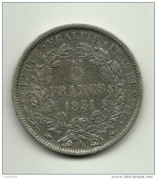 Frankrijk   5 Francs,  1851 - Autres & Non Classés