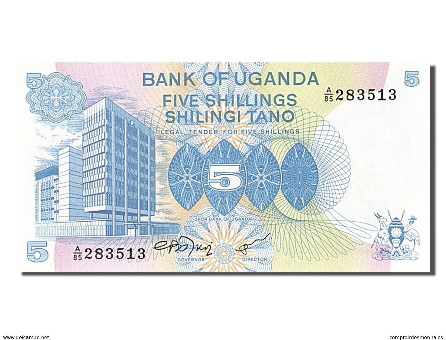 [#254269] Ouganda, 5 Shillings, Type 1979 - Uganda