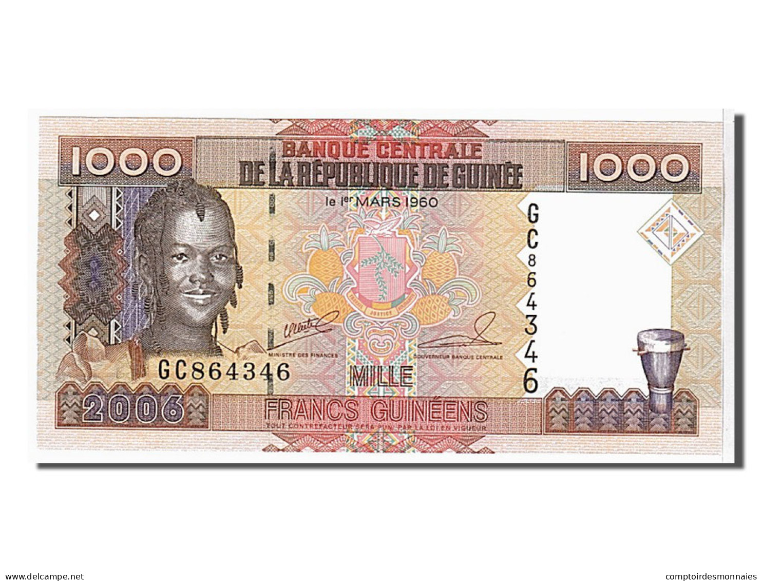 Billet, Guinea, 1000 Francs, 2006, KM:40, NEUF - Guinée