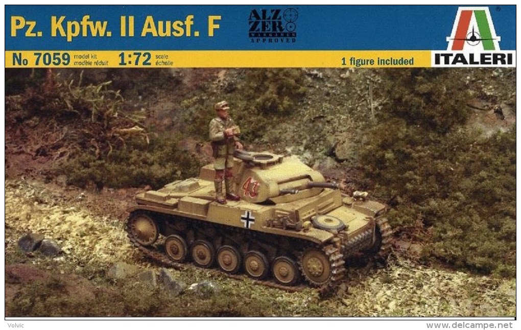 - ITALERI - Maquette Pz.Kpfw.II.Ausf.F  - 1/72°- Réf 7059 - Véhicules Militaires