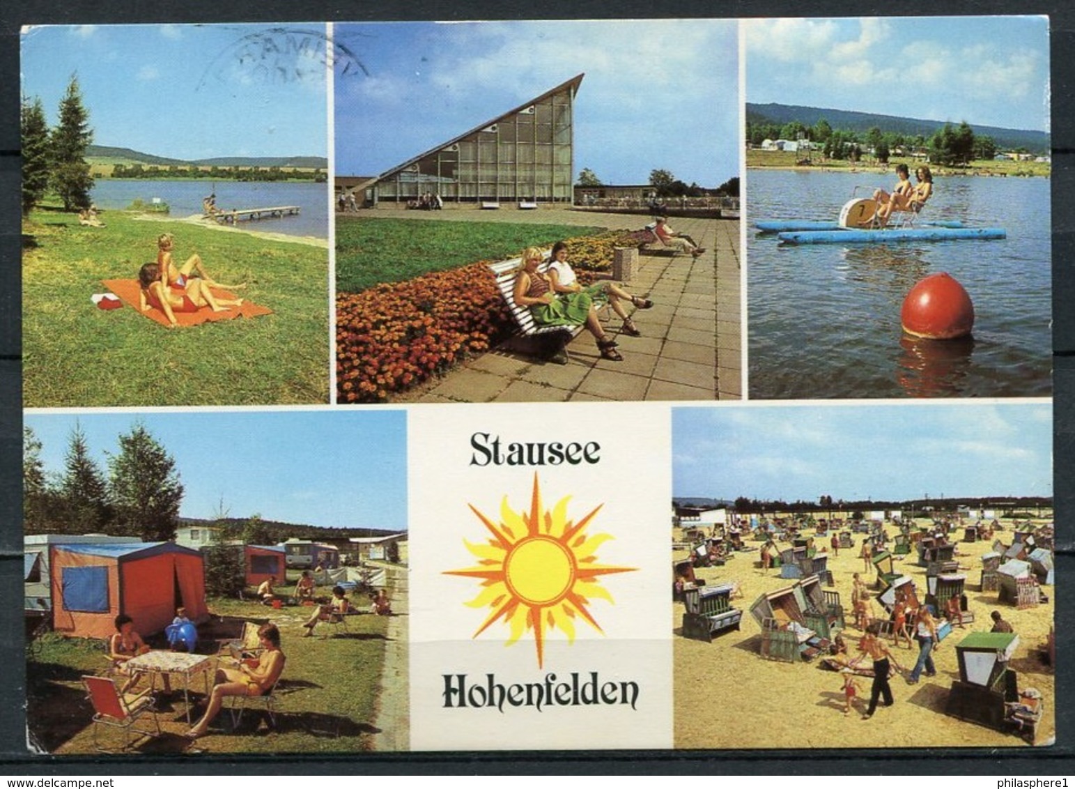 (2305) Stausee Hohenfelden / Mehrbildkarte - Gel. 1987 - DDR - S1/86   09 09 2104  Auslese-Bild-Verlag - Kranichfeld