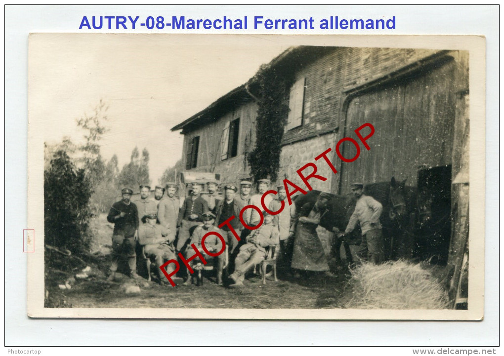 AUTRY-Marechal Ferrant Allemand-Soldats-Carte Photo Allemande-Guerre14-18-1WK-Militaria-08- - Autres & Non Classés