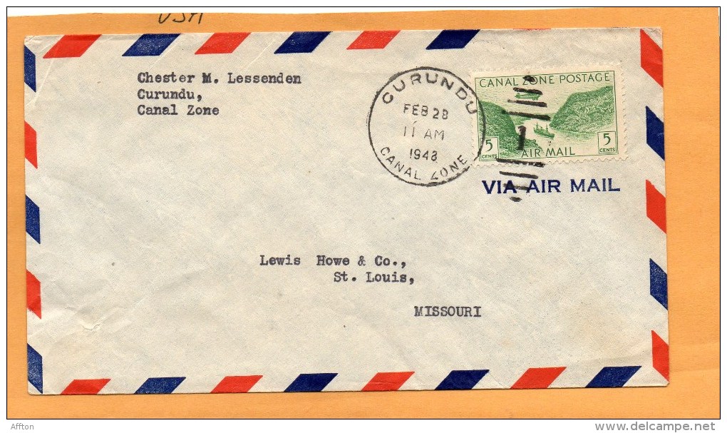 Canal Zone 1948 Air Mail Cover Mailed To USA - Zona Del Canale / Canal Zone