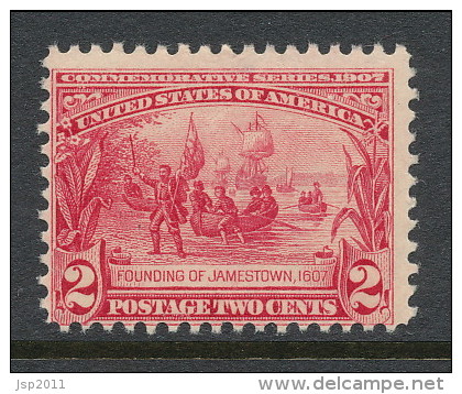 USA 1907 Scott 329. Jamestwon Exposition Issue, 2 C Carmine MNH** - Nuovi