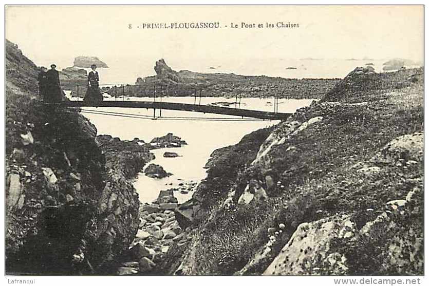 Finistere -ref C711- Primel - Plougasnou - Le Pont Et Les Chaises  - Carte Bon Etat   - - Primel