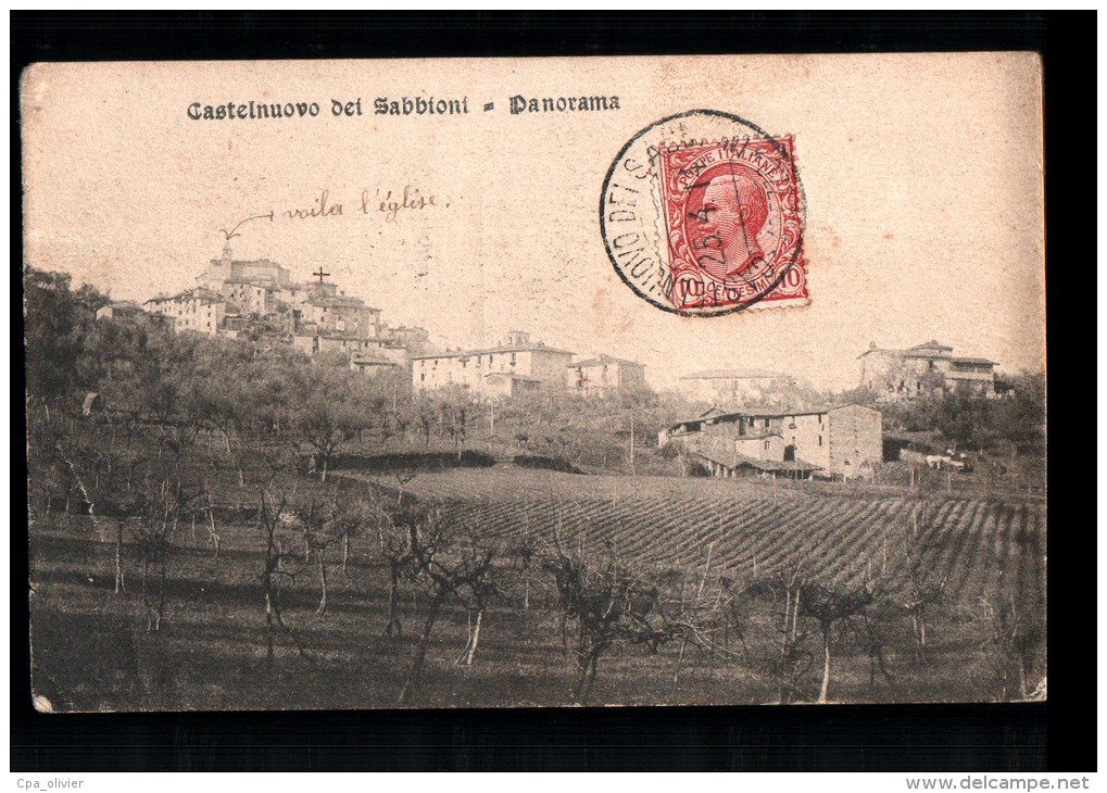 ITALIE Castelnuovo Dei Sabbioni (envs Cavriglia) Panorama, Vue Générale, Ed Lombardi, 1911 - Autres & Non Classés