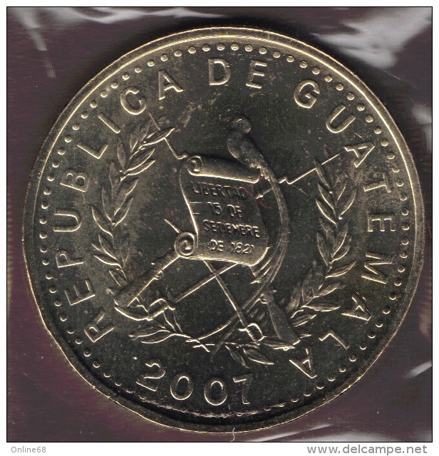 GUATEMALA 50 CENTAVOS 2007 FLOR NACIONAL - Guatemala