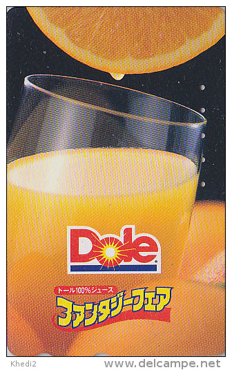 Télécarte JAPON / 110-011 - DOLE - Orange  JUS DE FRUITS - FRUIT JUICE JAPAN Phonecard - OBST Telefonkarte - 53 - Lebensmittel