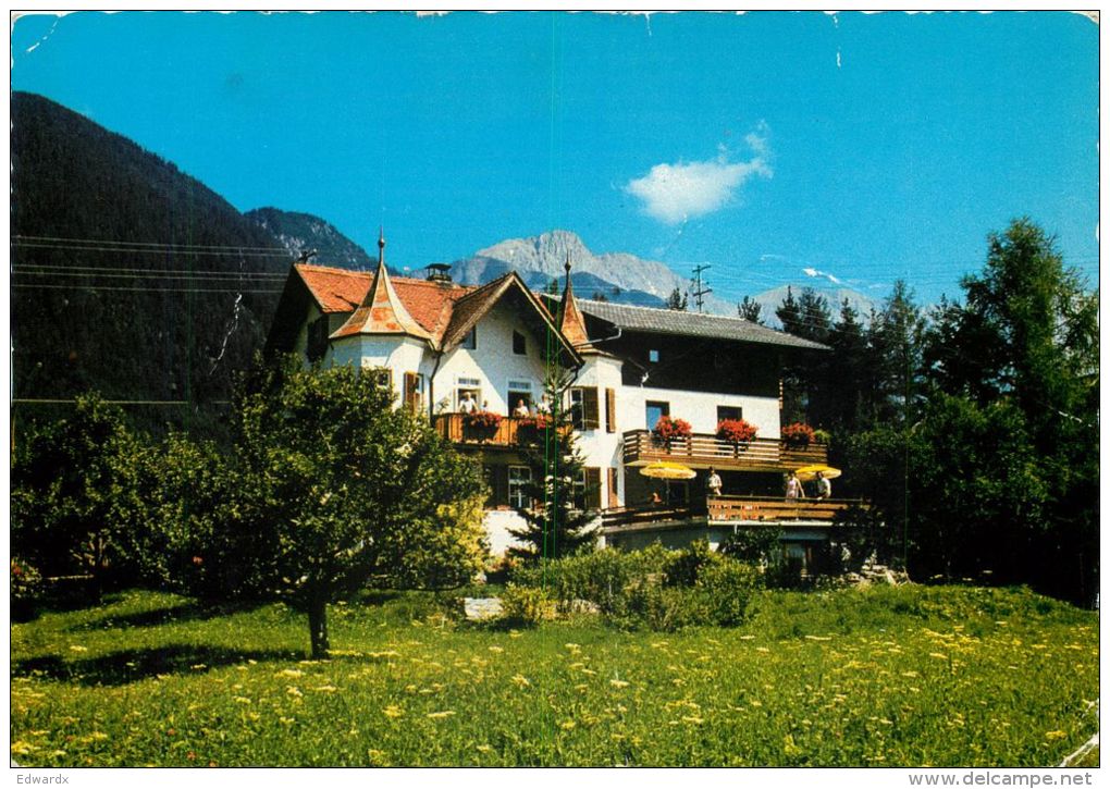 Haus Kirchmair Pension Hotel, Obsteig, Tirol, Austria Postcard Used Posted To UK 1974 Stamp - Sonstige & Ohne Zuordnung