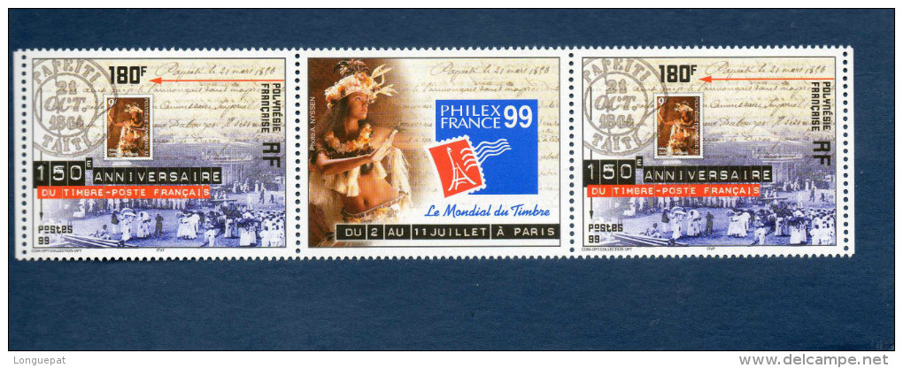 POLYNESIE Française : 150 Ans Du Timbre-poste Français : Timbre N°534, Photo D'autrefois, Cachet De 1864 - - Neufs