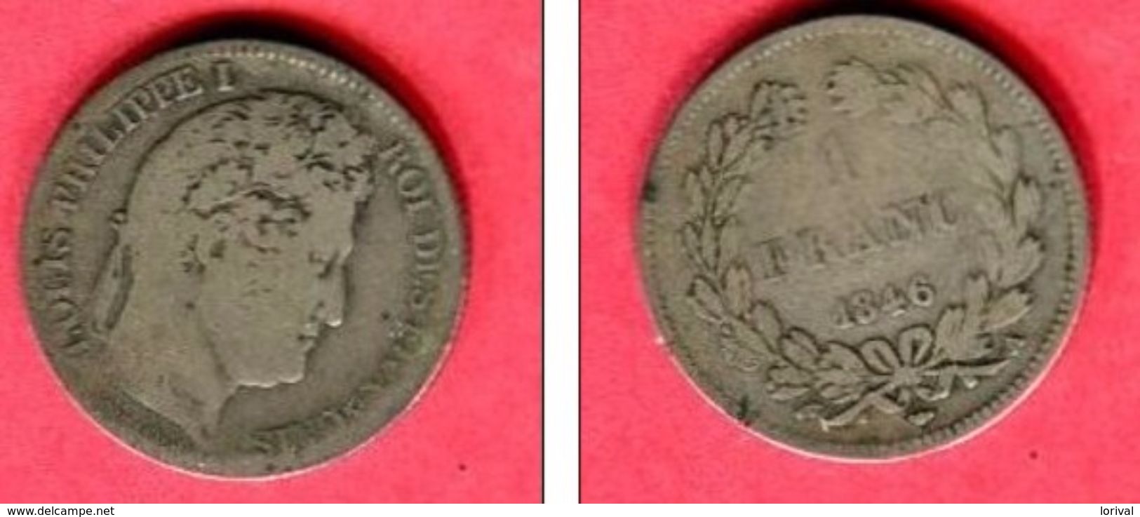 LOUIS PHILIPPE  1 FRANC 1846 A   TB 24 - 1 Franc