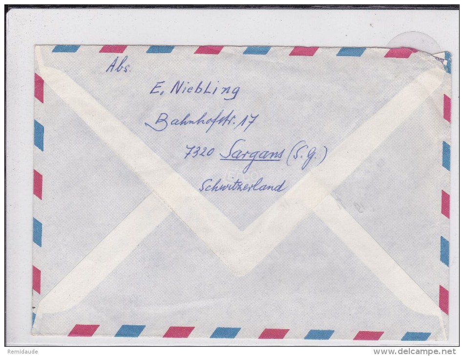 SUISSE - 1976 - ENVELOPPE AIRMAIL De SARGANS Pour Les USA - FLORE - Lettres & Documents