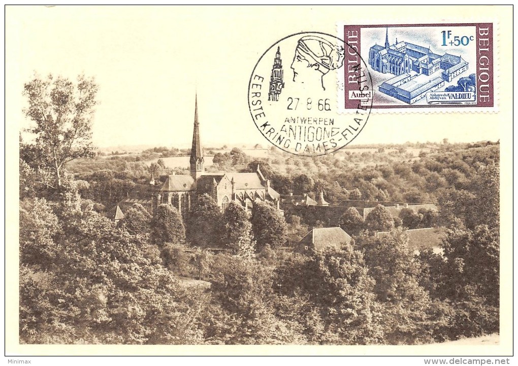 Vue Générale De L'Abbaye De Val-Dieu à Charneux ( Aubel )  - Timbre 1e Jour Correspondant - Aubel