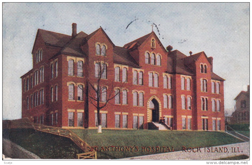 St.Anthony's Hospital  Rock Island. ILL. -  1910 - Autres & Non Classés