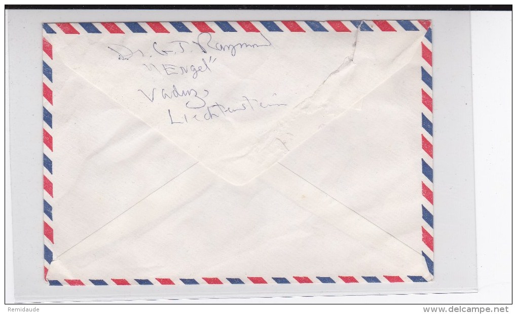 LIECHTENSTEIN - 1970 - ENVELOPPE AIRMAIL De VADUZ Pour Les USA - Briefe U. Dokumente