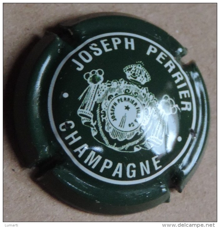 Capsule De Champagne - Joseph Perrier   - N°58 - Vert Foncé Et Blanc    . - Autres & Non Classés