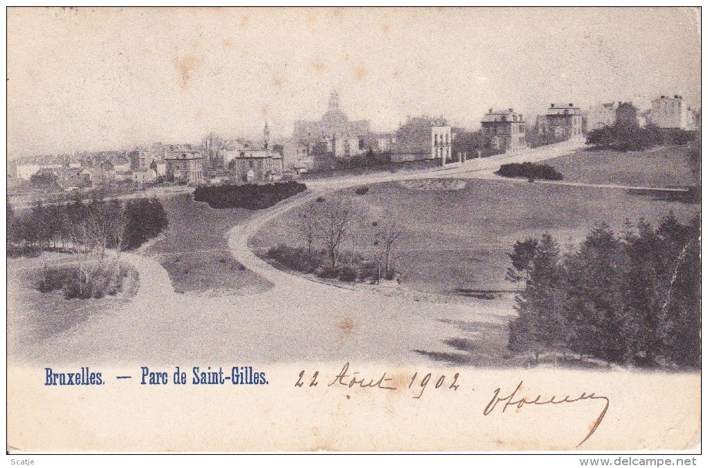 Bruxelles.  - Parc De Saint - Gillis ;  1902  Naar Deynze - St-Gilles - St-Gillis