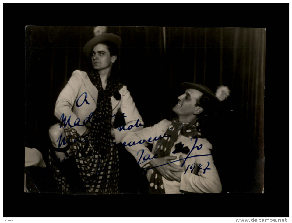 AUTOGRAPHES - JEAN-JAC Et JO - Théâtre PACRA à Paris - Dédicace - - Autres & Non Classés