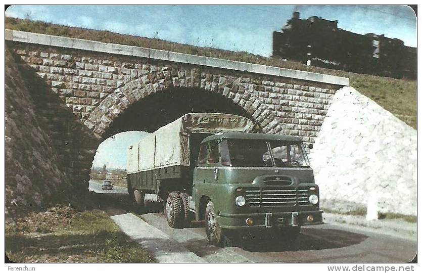 CAMION TRUCK CSEPEL 705 IKARUS FRIGOTRANSPORT EPFU RAIL RAILWAY RAILROAD TRAIN BRIDGE CALENDAR * MMN 0139-0148 * Hungary - Tamaño Pequeño : 2001-...