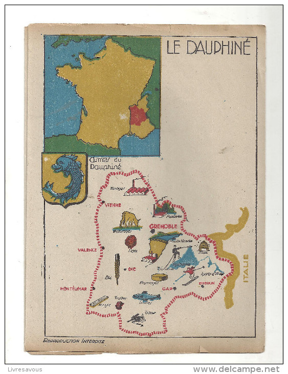 Protège Cahier La Houille Blanche Série "Provinces" Le Dauphiné" - Protège-cahiers