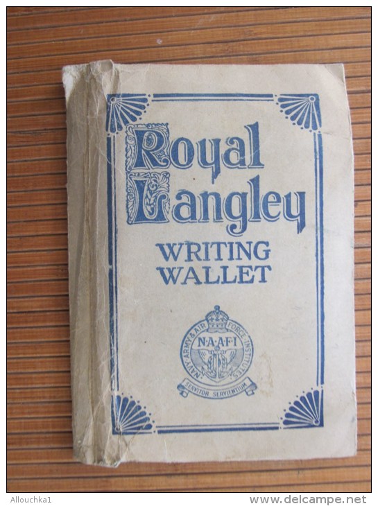 MILITARIA ROYAL LANGLEY WRITING WALLET SERVITOR SERVIENTUM NAVY ARMEES ET AIR FORCES INTITUTES WAR Serviteur POCHETTE - Documents