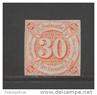 GERMANY -THURN &TAXIS 1859 Unused  (no Glue) Stamp 30 Kreuzer Orange Nr. 25 - Other & Unclassified