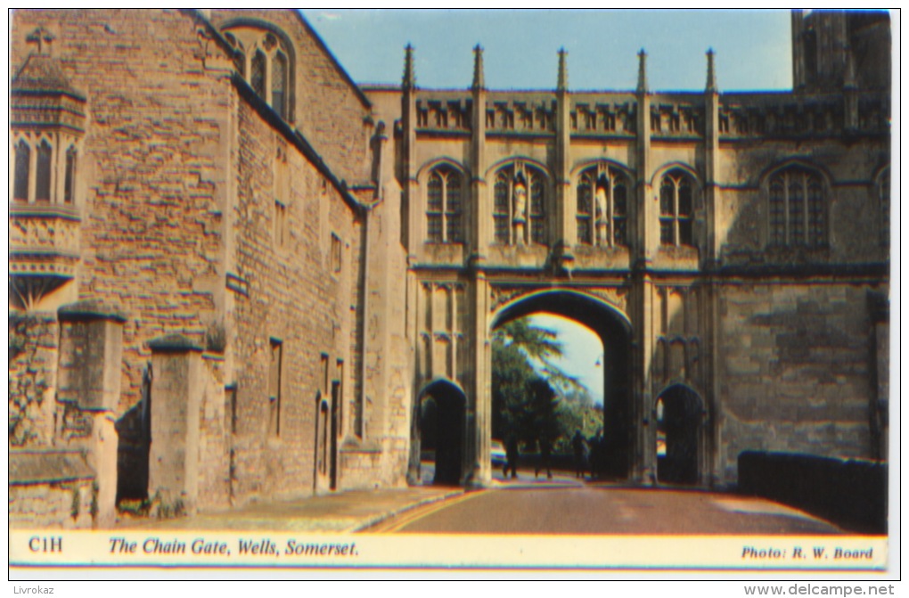 Royaume Uni, The Chain Gate, Welles, Somerset, C1H, Photo R. W. Board, A Circulé En 1971, Dos Divisé, Bon état - Wells