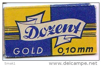 RAZOR BLADE RASIERKLINGE DOZENT GOLD 0,10 M/m - Lamette Da Barba