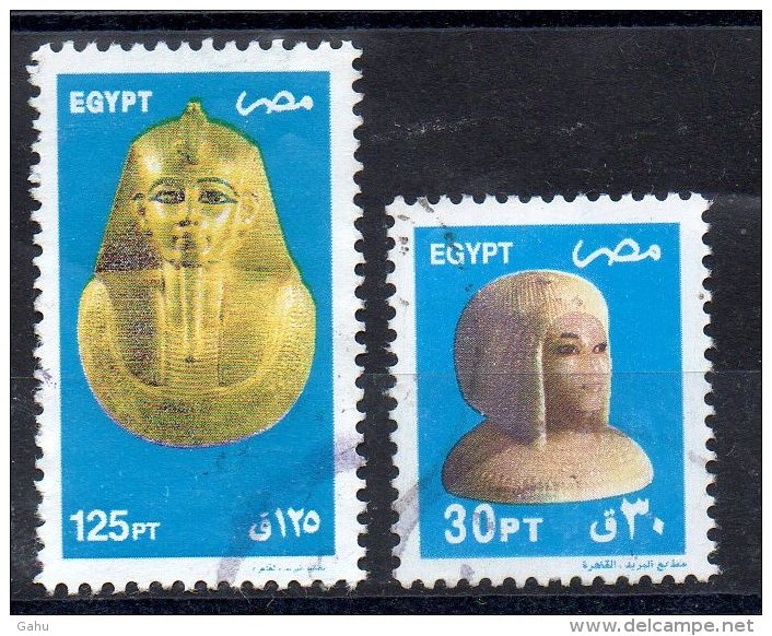 Egypte ; 2002 ; N°Y  1733-1729: ;   Ob,  ; " Psousennes Et Méritaton  " Cote Y:  0.80  E. - Usados