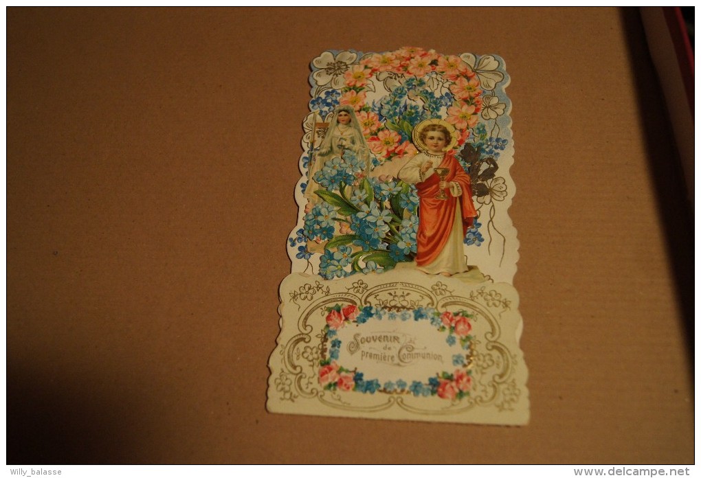 Carte Religieuse à Systèmes 3D "Souvenir De Première Communion" Couleur - Comunioni