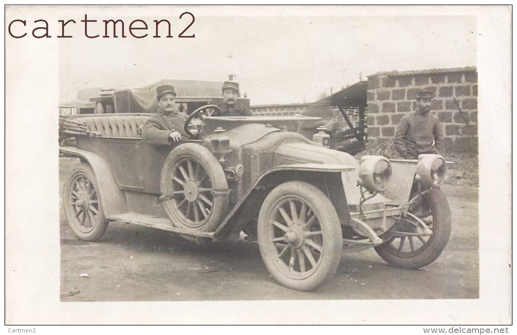 CARTE PHOTO : AUTOMOBILE MILITAIRE SOLDAT GUERRE TACOT VOITURE CAR - Matériel