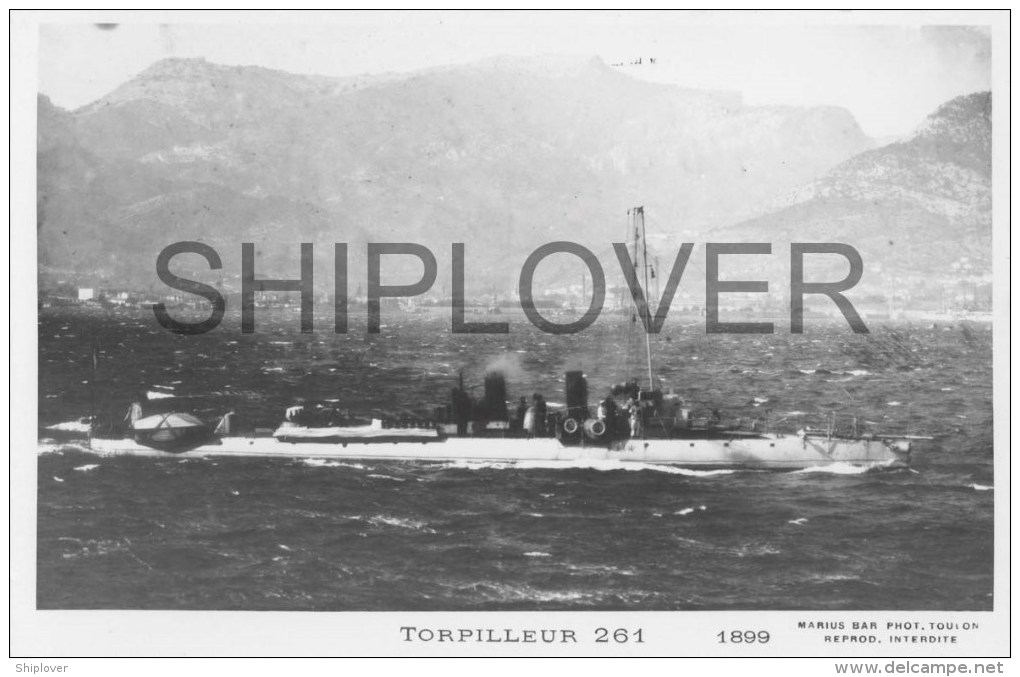 Torpilleur 261 (Marine Nationale) - Carte Photo éd. Marius Bar - Photo/bateau/schiff - Warships