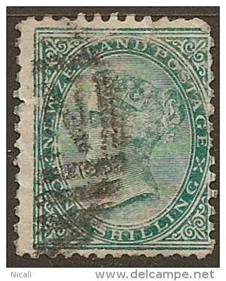 NZ 1874 1/- QV P12x11.5 SG 184 U #AQ16 - Used Stamps