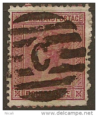 NZ 1874 4d QV P10x12,5 SG 162 U #AQ14 - Used Stamps