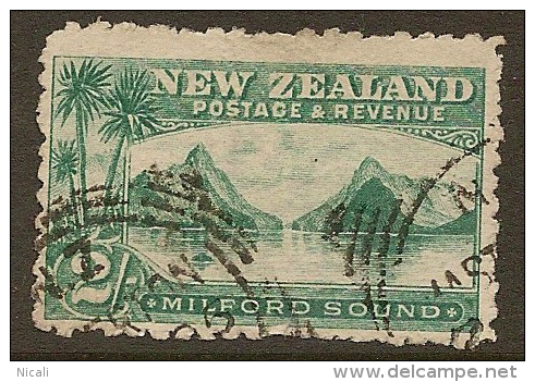 NZ 1898 2/- Milford Sound SG 316 U #AY23 - Oblitérés