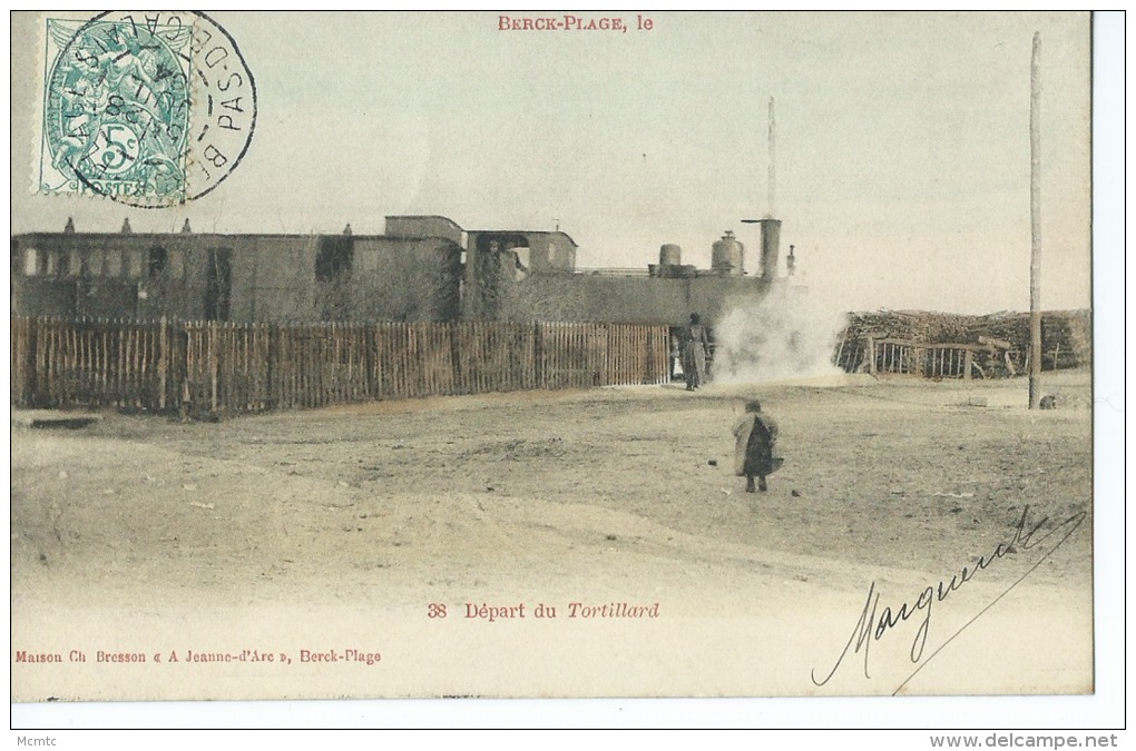 CPA- Berck-Plage : Départ Du Tortillard - Berck