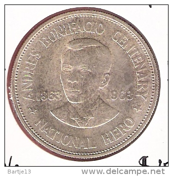 FILIPPIJNEN PESO 1963 AG UNC TYPE COIN - Philippines
