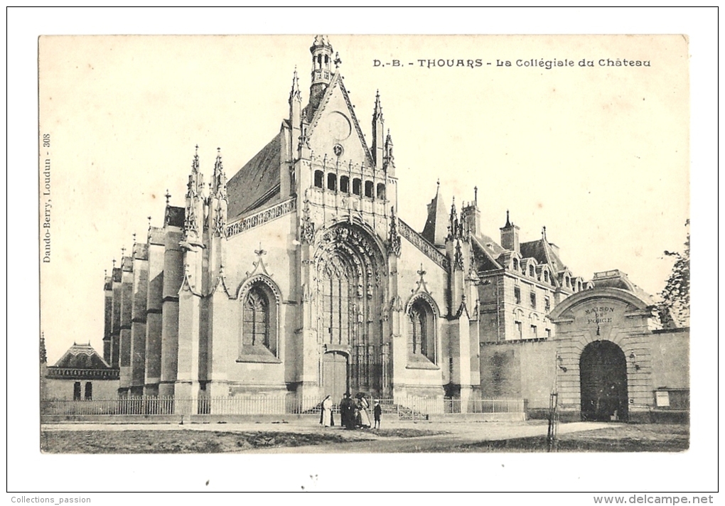 Cp, 79, Thouars, La Collégiale Du Château - Thouars