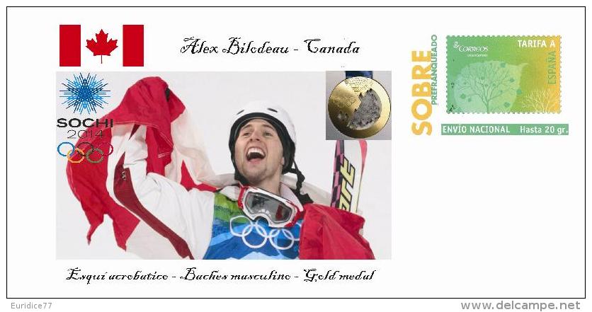 Spain 2014 - XXII Olimpics Winter Games Sochi 2014 Special Prepaid Cover - Alex Bilodeau - Winter 2014: Sochi