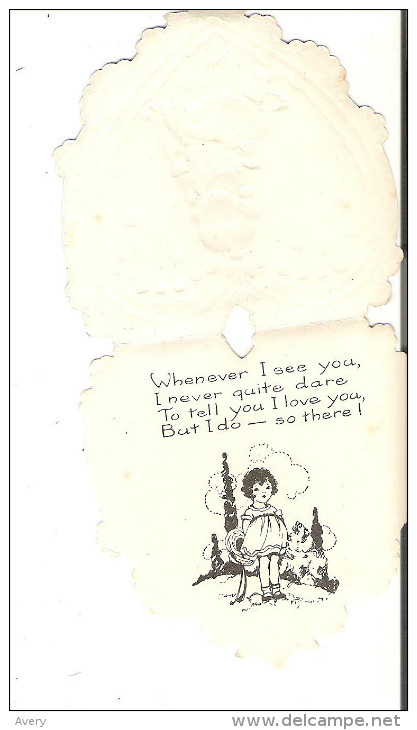 Valentine Card  3.2" X 3.2"  8 Cm X 8cm  Whenever I See You I Never Quite Dare To................. - Other & Unclassified