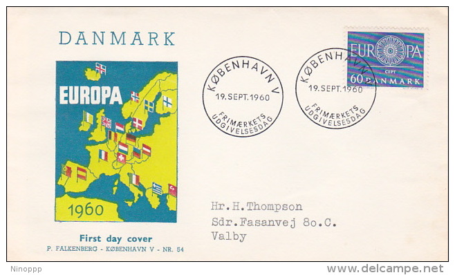 Denmark 1960 Europa Addressed FDC - 1960