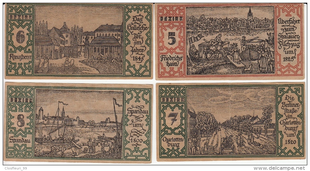 Komplette Serie Berliner Nr 1 Bis 20 / Berlin 9. Sept. 1921 Magistrat Der Reichshauptstadt - [11] Local Banknote Issues