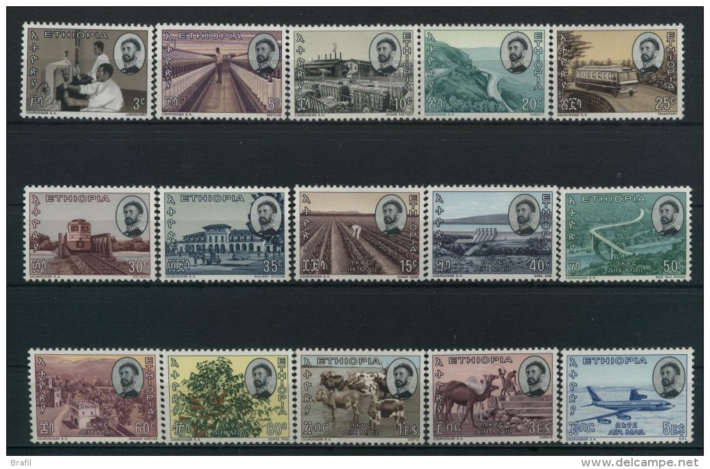 1965 Etiopia, Serie Ordinaria Con Posta Aerea , Serie Completa Nuova (**) - Etiopia