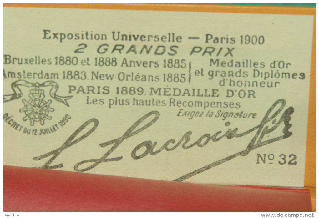 PAPIER à Cigarettes RIZLA +  LACROIX Fils N° 32 EXPOSITION UNIVERSELLE 1900 - Other & Unclassified